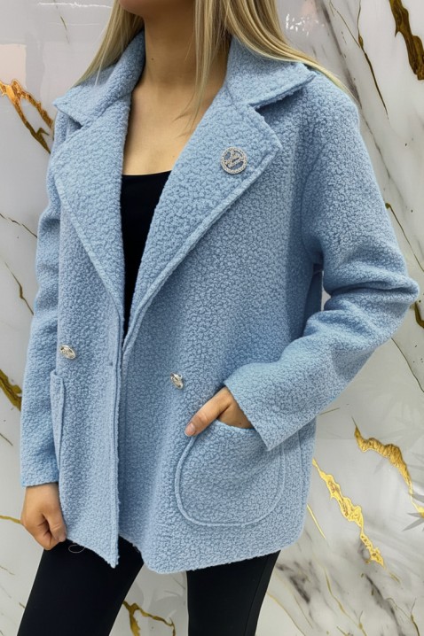 Палто ZALERODA SKY, Цвят: светлосин, IVET.BG - Твоят онлайн бутик.