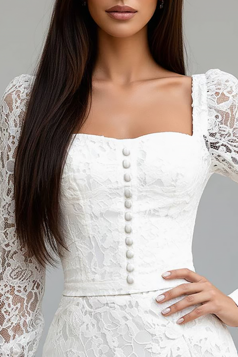 Рокля ZOZEFILDA, Цвят: бял, IVET.BG - Твоят онлайн бутик.