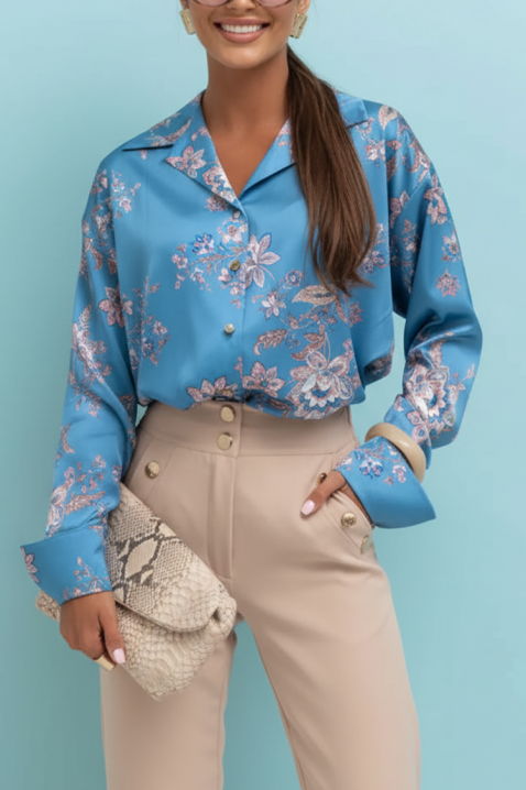 Дамска риза ILANZANA BLUE, Цвят: син, IVET.BG - Твоят онлайн бутик.