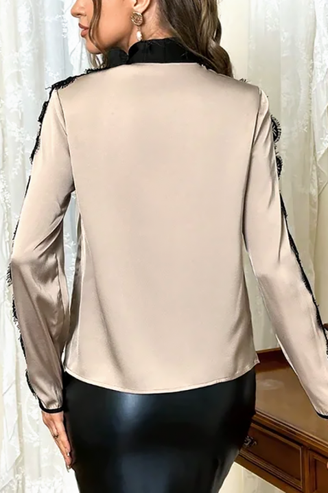 Дамска риза ZLEROLDA, Цвят: беж, IVET.BG - Твоят онлайн бутик.