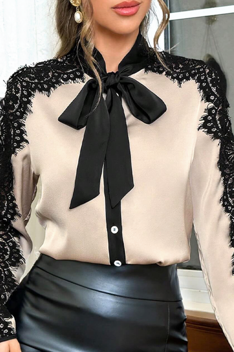 Дамска риза ZLEROLDA, Цвят: беж, IVET.BG - Твоят онлайн бутик.