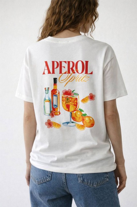 Тениска APEROLZA WHITE, Цвят: бял, IVET.BG - Твоят онлайн бутик.