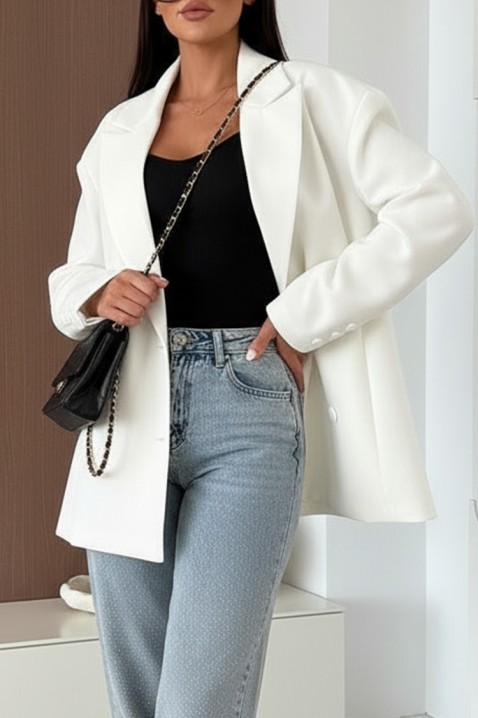 Сако DROPILZA WHITE, Цвят: бял, IVET.BG - Твоят онлайн бутик.