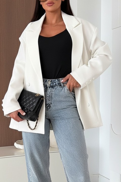 Сако DROPILZA WHITE, Цвят: бял, IVET.BG - Твоят онлайн бутик.