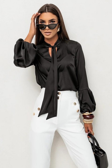 Дамска блуза GERZOLDA BLACK, Цвят: черен, IVET.BG - Твоят онлайн бутик.