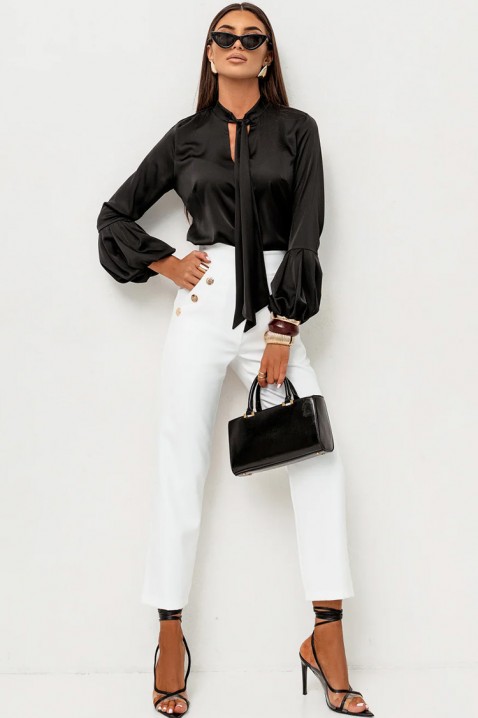 Дамска блуза GERZOLDA BLACK, Цвят: черен, IVET.BG - Твоят онлайн бутик.