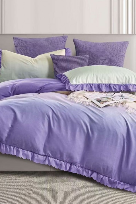 Спален комплект MIOGERY LILA 160x220 cm памук - 3 части, Цвят: лилав, IVET.BG - Твоят онлайн бутик.
