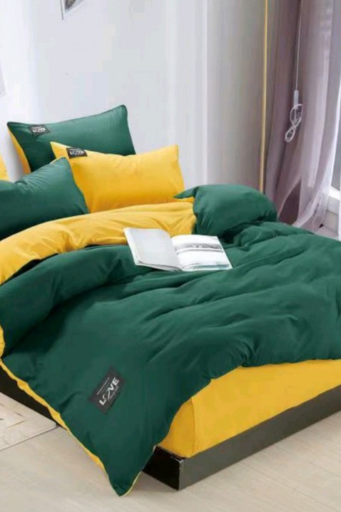 Спален комплект TRENILMY GREEN 160x220 cm памук - 3 части, Цвят: зелен, IVET.BG - Твоят онлайн бутик.