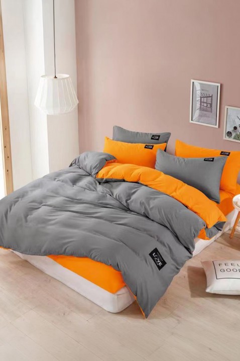 Спален комплект TRENILMY ORANGE 160x220 cm памук - 3 части, Цвят: оранжев, IVET.BG - Твоят онлайн бутик.