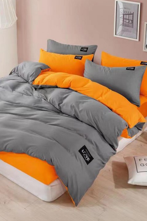 Спален комплект TRENILMY ORANGE 160x220 cm памук - 3 части, Цвят: оранжев, IVET.BG - Твоят онлайн бутик.