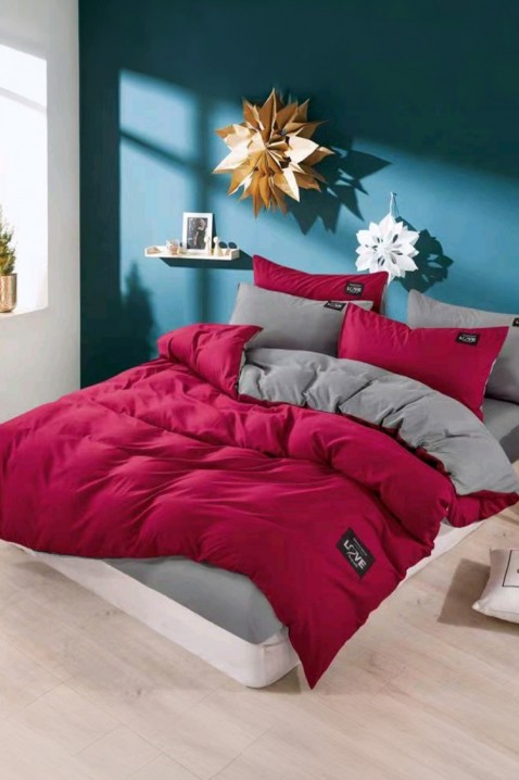 Спален комплект TRENILMY RED 160x220 cm памук - 3 части, Цвят: червен, IVET.BG - Твоят онлайн бутик.