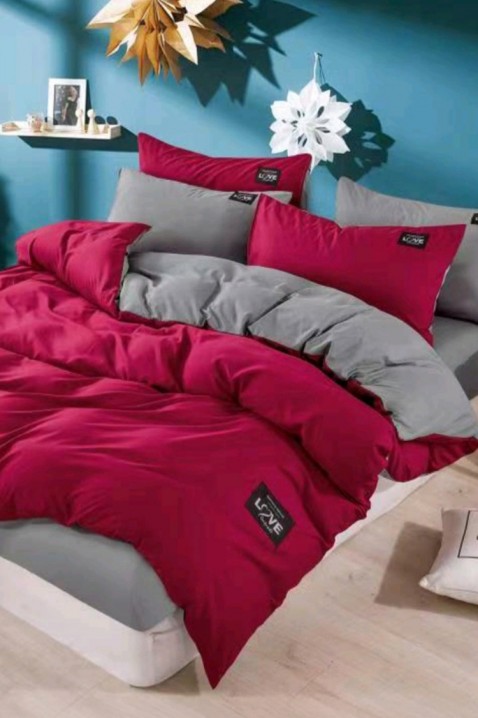 Спален комплект TRENILMY RED 160x220 cm памук - 3 части, Цвят: червен, IVET.BG - Твоят онлайн бутик.