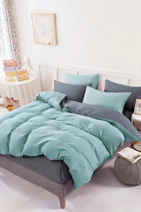 Спален комплект TRENILMY SKY 160x220 cm памук - 3 части, Цвят: светлосин, IVET.BG - Твоят онлайн бутик.