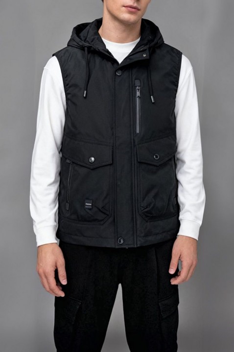 Мъжки елек FAMOZO BLACK, Цвят: черен, IVET.BG - Твоят онлайн бутик.