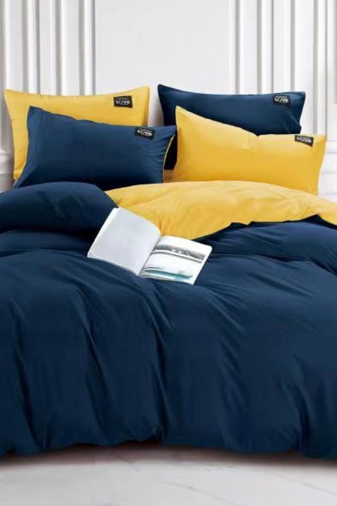 Спален комплект TRENILMY NAVY 200x220 cm памук - 3 части, Цвят: тъмносин, IVET.BG - Твоят онлайн бутик.
