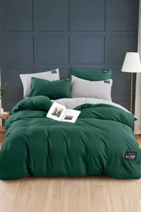 Спален комплект TRENILMY GREEN 200x220 cm памук - 3 части, Цвят: зелен, IVET.BG - Твоят онлайн бутик.