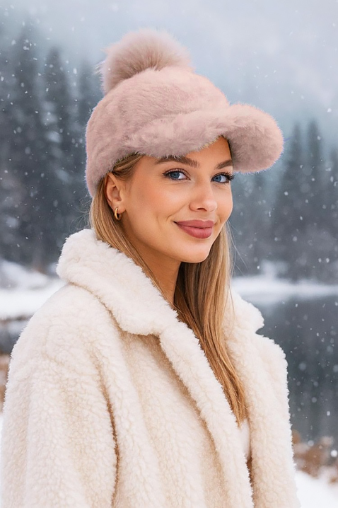 Шапка TERELOSA PUDRA, Цвят: пудра, IVET.BG - Твоят онлайн бутик.