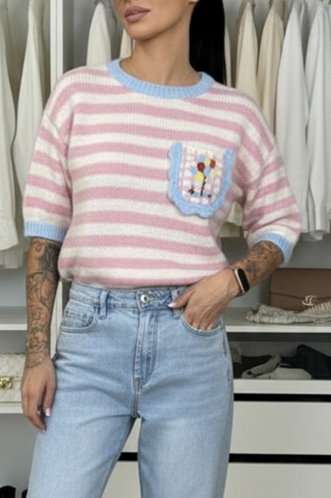 Пуловер PLOLELONDA PUDRA, Цвят: пудра, IVET.BG - Твоят онлайн бутик.