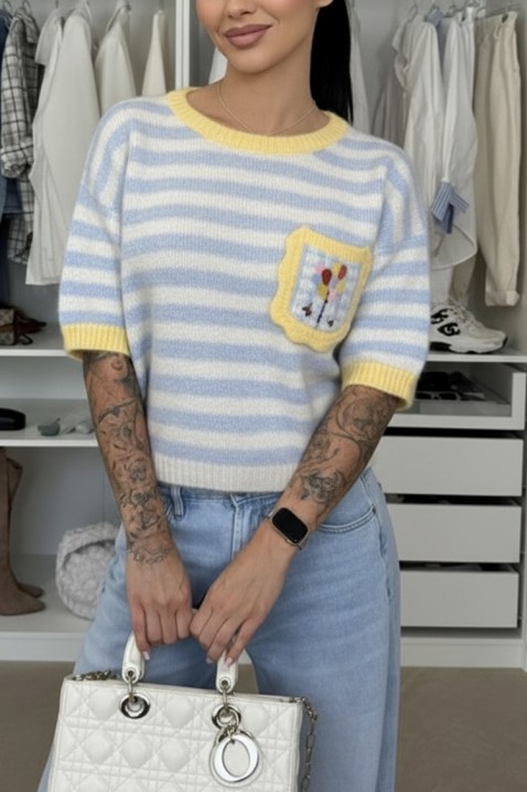 Пуловер PLOLELONDA SKY, Цвят: светлосин, IVET.BG - Твоят онлайн бутик.