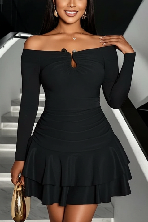 Рокля VIOGELTA BLACK, Цвят: черен, IVET.BG - Твоят онлайн бутик.