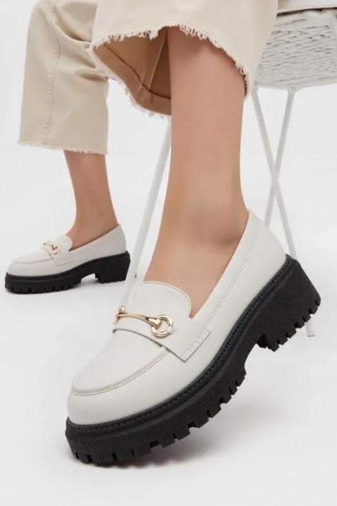 Дамски мокасини KSIOVERLA ECRU, Цвят: екрю, IVET.BG - Твоят онлайн бутик.