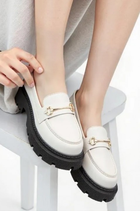 Дамски мокасини KSIOVERLA ECRU, Цвят: екрю, IVET.BG - Твоят онлайн бутик.