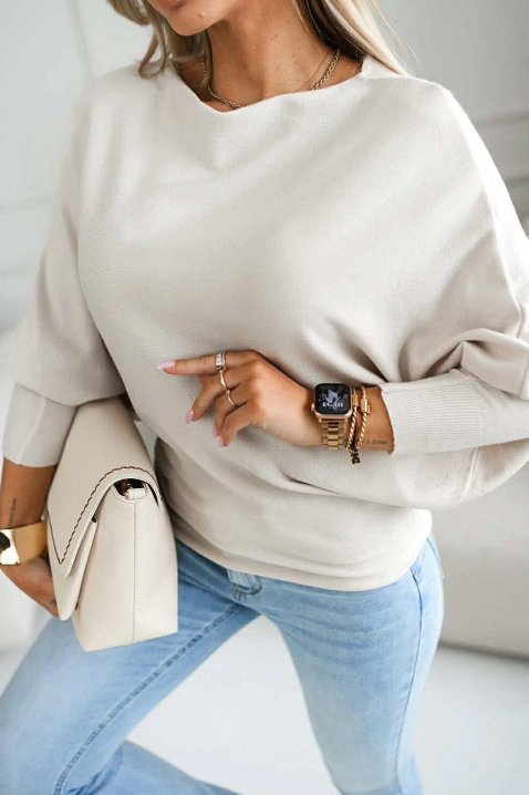 Дамска блуза GLIMONZA ECRU, Цвят: екрю, IVET.BG - Твоят онлайн бутик.