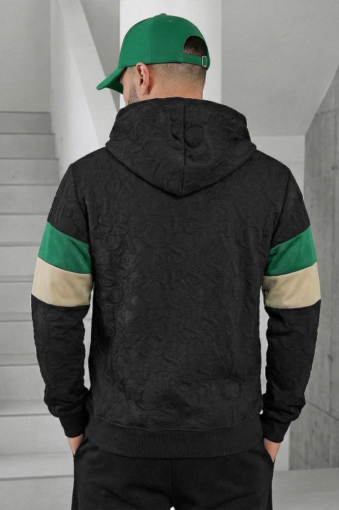 Мъжки суичър ELZONO, Цвят: черен, IVET.BG - Твоят онлайн бутик.