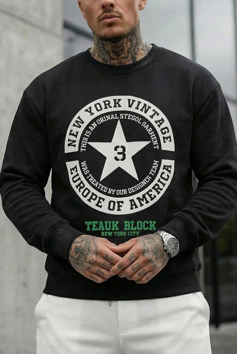 Мъжка блуза ZARENZO, Цвят: черен, IVET.BG - Твоят онлайн бутик.