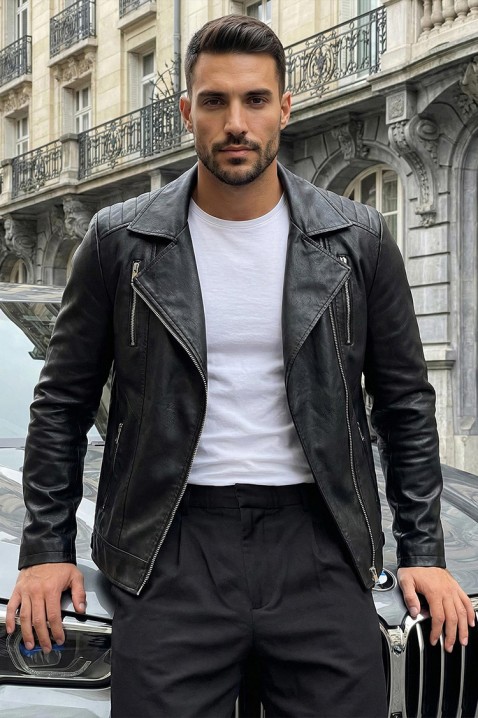 Мъжко яке FABRINZO, Цвят: черен, IVET.BG - Твоят онлайн бутик.