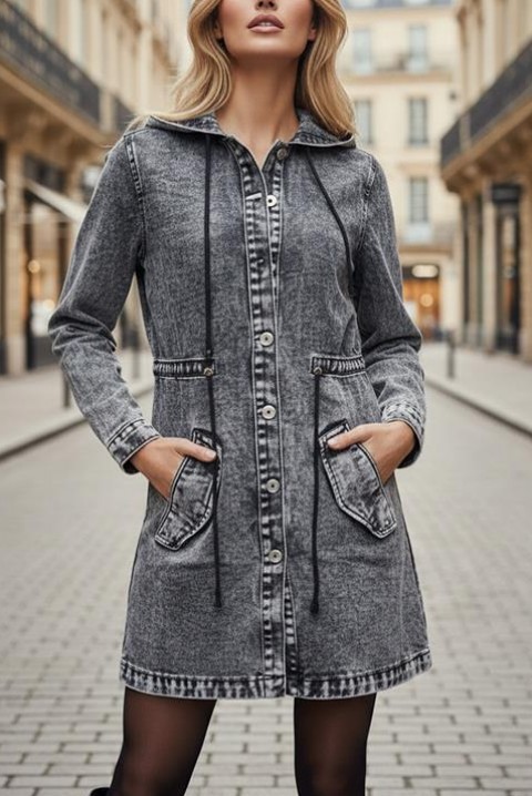 Дънково яке ANREOLA, Цвят: сив, IVET.BG - Твоят онлайн бутик.