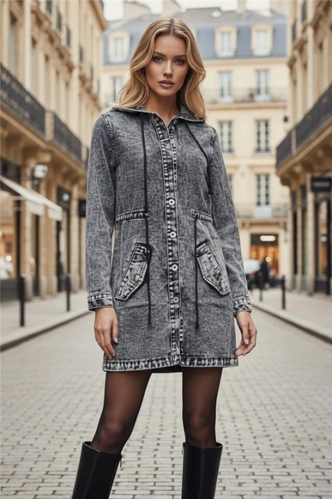 Дънково яке ANREOLA, Цвят: сив, IVET.BG - Твоят онлайн бутик.