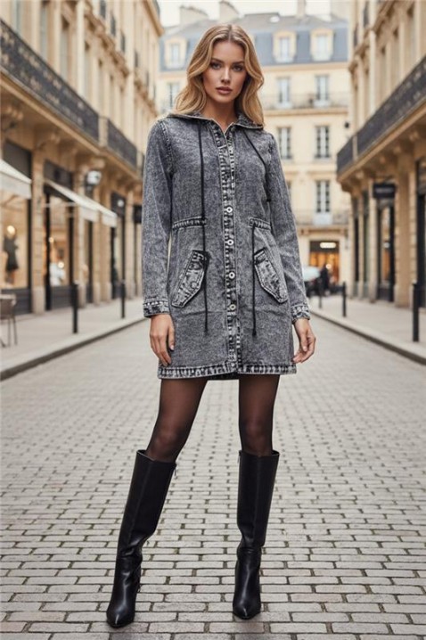 Дънково яке ANREOLA, Цвят: сив, IVET.BG - Твоят онлайн бутик.