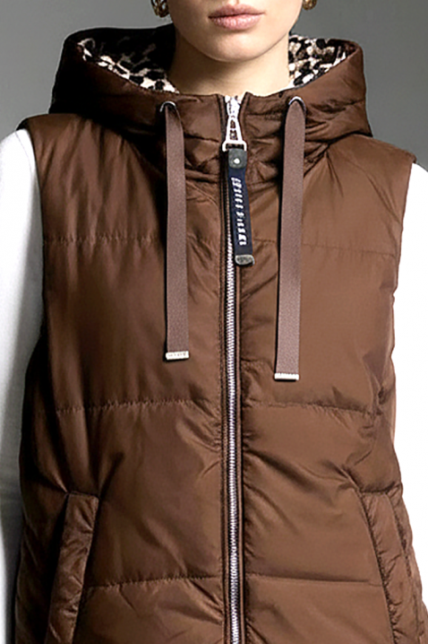 Елек CLERMONA BROWN, Цвят: кафяв, IVET.BG - Твоят онлайн бутик.