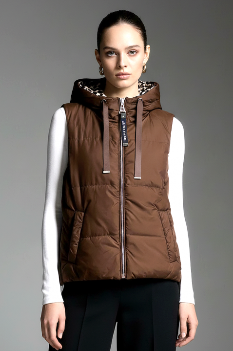 Елек CLERMONA BROWN, Цвят: кафяв, IVET.BG - Твоят онлайн бутик.