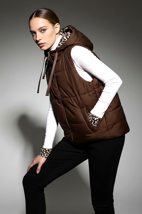 Елек CLERMONA BROWN, Цвят: кафяв, IVET.BG - Твоят онлайн бутик.