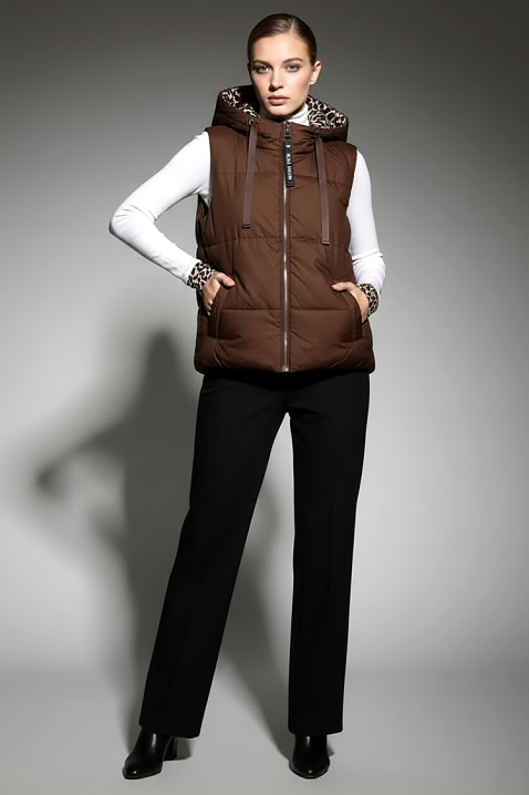 Елек CLERMONA BROWN, Цвят: кафяв, IVET.BG - Твоят онлайн бутик.