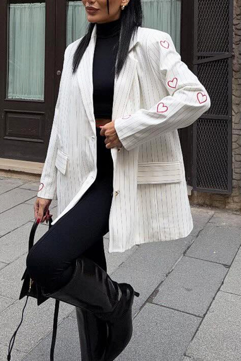 Сако NARILZA WHITE, Цвят: бял, IVET.BG - Твоят онлайн бутик.