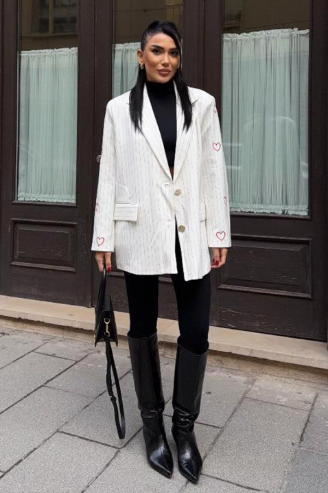 Сако NARILZA WHITE, Цвят: бял, IVET.BG - Твоят онлайн бутик.