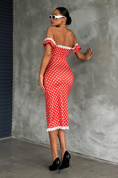 Рокля MREVILDA, Цвят: червен, IVET.BG - Твоят онлайн бутик.