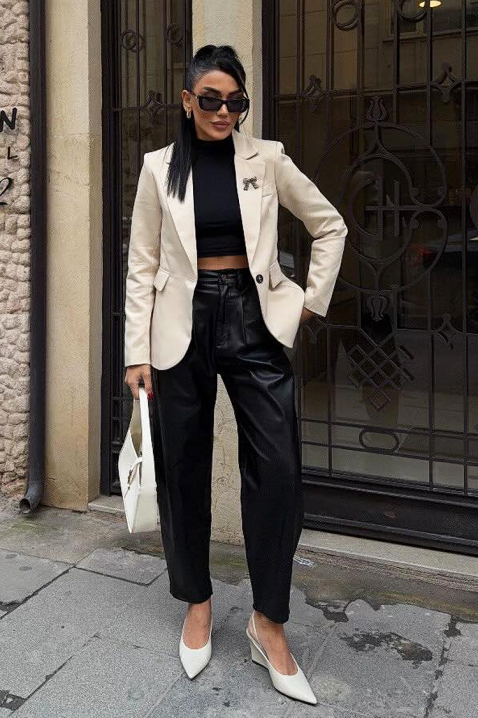 Сако FILILONDA, Цвят: екрю, IVET.BG - Твоят онлайн бутик.