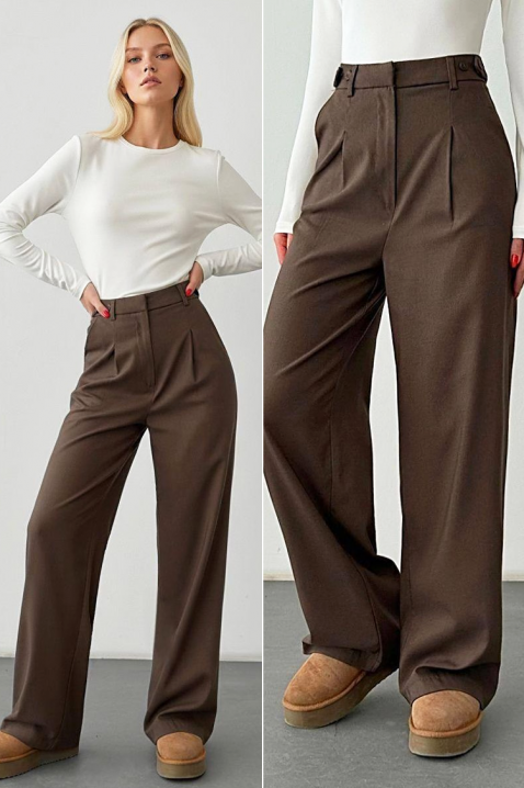Панталон CLINILDA, Цвят: кафяв, IVET.BG - Твоят онлайн бутик.