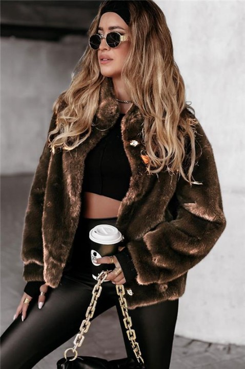 Яке ISLANDA BROWN, Цвят: кафяв, IVET.BG - Твоят онлайн бутик.