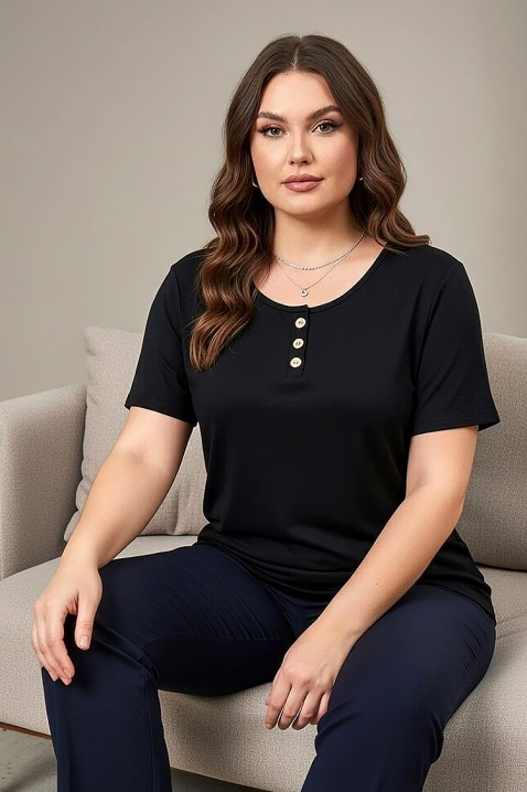 Тениска SILORZA BLACK, Цвят: черен, IVET.BG - Твоят онлайн бутик.