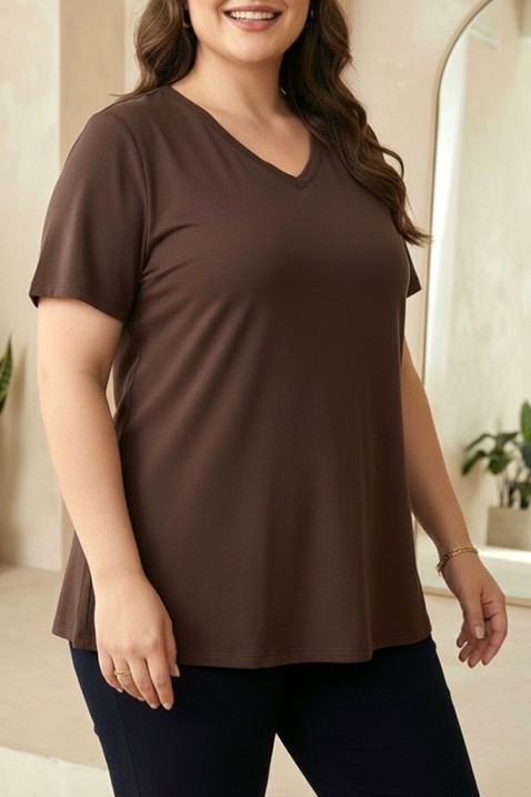 Тениска OBRILDA BROWN, Цвят: кафяв, IVET.BG - Твоят онлайн бутик.
