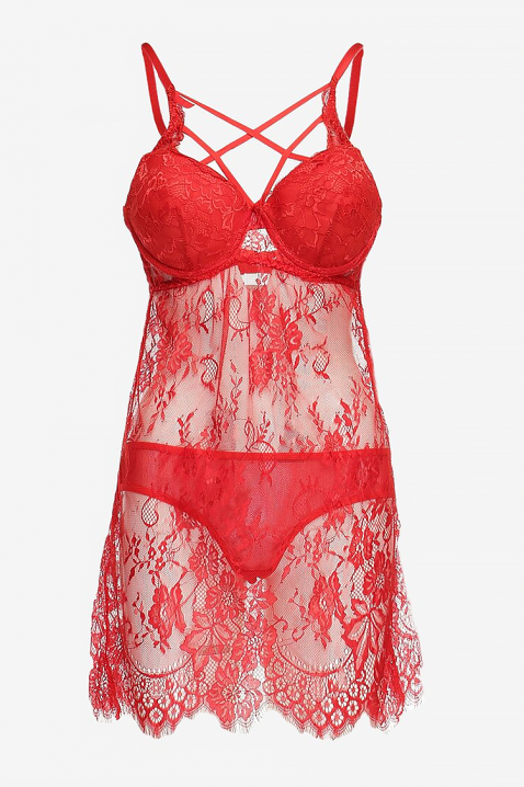 Нощница GIANNA, Цвят: червен, IVET.BG - Твоят онлайн бутик.