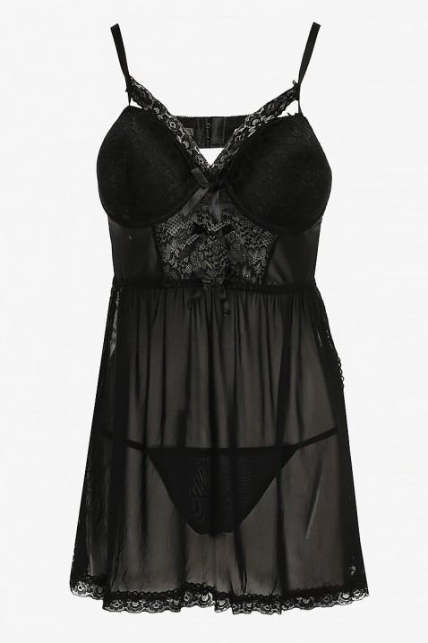 Нощница VELORINZA, Цвят: черен, IVET.BG - Твоят онлайн бутик.