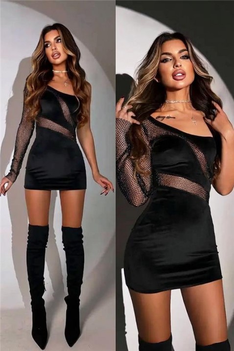 Рокля CHERVOLZA, Цвят: черен, IVET.BG - Твоят онлайн бутик.