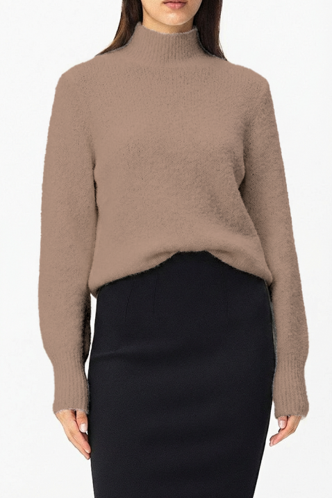 Пуловер BROJEFA MOCHA, Цвят: мока, IVET.BG - Твоят онлайн бутик.