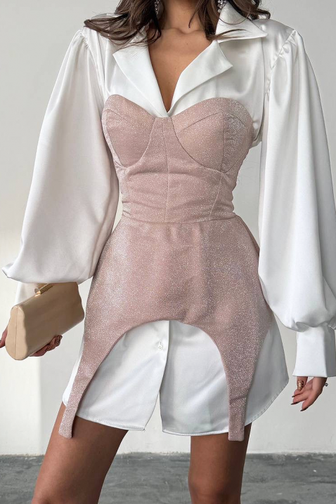 Рокля GORDENZA PUDRA, Цвят: пудра, IVET.BG - Твоят онлайн бутик.